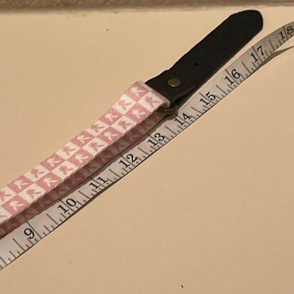 Playboy Large Dog Collar Pink Checkered Bunny Print Buckle Closure New - Picture 9 of 10